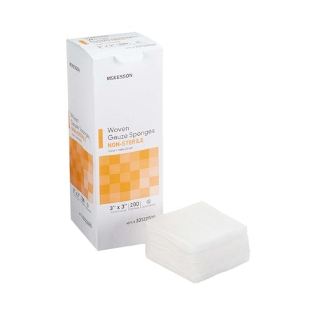 Mckesson NonSterile Gauze Sponge, 3 x 3 Inch, 200PK 33122000